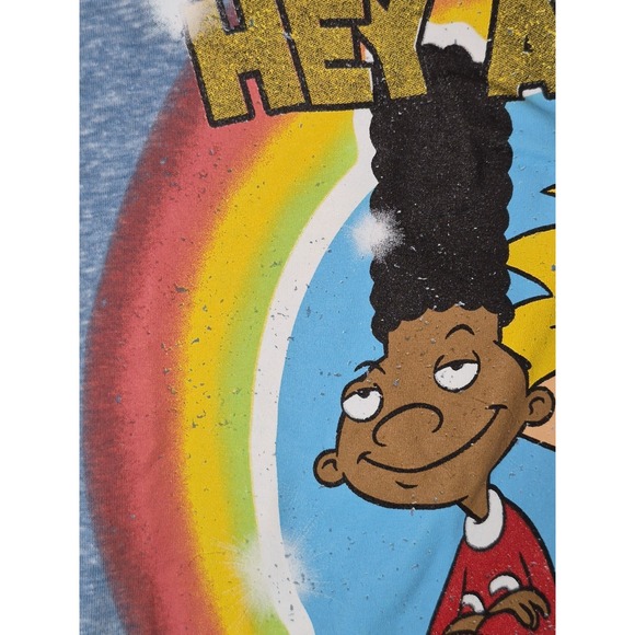 Nickelodeon Hey Arnold - Gerald & Arnold Graphic T-Shirt Blue Size L - NWT - Picture 3 of 7